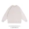 Sudadera redonda trendy retro desgastada de 350 g, peso pesado talla europea, diseño bordado y estampado transfronterizo, acabado lavado y desgastado, estilo pullover