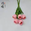 Flor de Tulipán Artificial Tallo Único Flor Artificial Uso Comercial Sala de Estar Planta Verde Decoración Accesorio de Escritorio