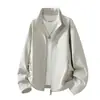 Chaqueta exterior personalizada con impresión de logo y bordado, estilo nuevo, a prueba de viento, impermeable, para alpinismo, senderismo