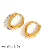 Pendientes de Acero de Titanio de Alta Gama, Sin Decoloración, Mismo Estilo Popular, Oro de 18K, Forma de U, Pequeños, Personalizados, Simples, Pendientes