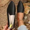 Zapatos planos básicos de punta fina para mujer, de corte bajo, versátiles, adelgazantes, zapatos de una sola pieza, tacón plano de influencer, suela blanda, mocasines, tacones de trabajo