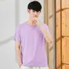 Nueva camiseta de primavera y verano 2021 para hombre, sudadera juvenil, color liso, camiseta básica, cuello redondo, manga corta, camiseta para hombre al por mayor