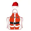 Nuevo delantal navideño transfronterizo con estampado de Papá Noel, utensilios de cocina, impermeable y a prueba de aceite, suministros para fiestas navideñas