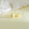 Brincos de pão cozido no vapor estilo japonês e coreano para meninas, pequenos e simples, em semicírculo, brincos de macaron, joias por atacado