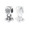 Plata Esterlina 925 Retro Flor de Una Pieza Cuadrada Borla Espaciador Abalorio Colgante Accesorios Hecho a Mano DIY Material para Abalorios Accesorios