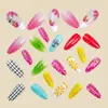 Estilo Ins Europeo y Americano de Moda Estéreo 3D Uñas Almendradas de Punta Redonda Manicura Removible Portátil