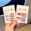 Lindos Pasadores de Frutas Cereza de Dibujos Animados para Niñas, Dulces Pasadores para Cabello de Bebé, Pinzas BB, Pinzas para Flequillo, Pinzas Pequeñas para Bebé
