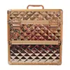Nuevo Producto Personalizado al por Mayor Divisoria Móvil Desmontable Caja de Maquillaje de Gran Capacidad con Espejo y Caja de Almacenamiento para Herramientas de Cuidado de la Piel