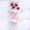 Brincos de Fruta Cereja Vermelha Novos, Doces e Simples, Transfronteiriços, Brincos de Design de Nicho da Moda, Exquisitos e Versáteis
