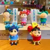 Chaveiro Autêntico Crayon Shin-Chan Chaveiro de Boneca Criativa Pingente Figura 3D Charme de Bolsa Atacado