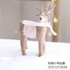 Decoración navideña escena de regalo estación de café rosa ciervo pequeño colgante suministros festivos accesorios de vestido regalo