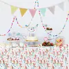 Toalha de Mesa para Festa Retangular Descartável Impermeável e à Prova de Óleo Plástico Decoração de Festa Piquenique ao Ar Livre Praia Filme