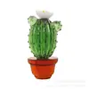 Artesanato em Cristal, Ornamentos de Planta Cacto Verde Bonsai, Decorações para Mesa de Escritório e Hotel, Fornecimento Transfronteiriço