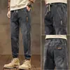 Jeans de Moda Trendy para Hombre 2025 Otoño e Invierno Nuevos Cálidos Casuales Holgados Harem Marca Pantalones Jogger