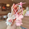 Chaveiro de Bebê Fofo de Três Anos com Revestimento de Desenho Animado Pingente de Boneca Borboleta com Orelha Vertical Criativo Tendência Decorativo Pequeno Presente Atacado