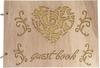 Manual de convidados de casamento em madeira Álbum de casamento em madeira Livro de visitas Caderno