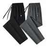 Calça de Seda Gelo de Verão da Marca Selecionada Calças Masculinas Finas de Corte Reto Calças de Secagem Rápida Casuais Tamanho Grande Soltas Calças Esportivas