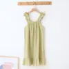 Bata de Noche para Mujer, Verano Algodón Gasa Puro Algodón Fina de Tirantes, Holgada de Longitud Media Dulce y Linda Vestido Largo, Ropa para el Hogar