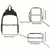 Nueva mochila escolar de tres piezas dinzhi con imagen impresa DIY, mochila ligera de dibujos animados, estuche para lápices