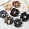 Diadema de Pelo de Venta Caliente Transfronteriza Estampado de Leopardo Retro Simple Versátil Satén Francés Seda Simulada Sedas y Satenes Diadema de Intestino Grueso Cuerda para el Pelo Cabeza