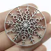 47X47Mm 9.2g Joias Acessórios DIY Atacado Série de Natal Peça Cortada Redonda Floco de Neve Flor Pingente