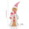 Figura Navideña Roja y Gris Tejida Santa Claus sin Rostro Gnomo Sentado Adorno de Peluche Artículo Decorativo