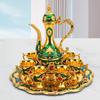 Dispensador de Vinho de Vidro para Bebidas Transfronteiriço para Sala de Estar Utensílios Domésticos Pequenos para Vinho conjunto Jarra de Vinho de Metal Estilo Europeu Ornamentos de Alta Qualidade para Novo Casamento