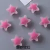 Cuentas de estrella de cinco puntas de acrílico transparente esmerilado de 16 mm con interior de color, para pulseras de bricolaje para niños, fabricante de accesorios de joyería