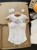 Top Tubo Halter con Cuello de Encaje Suave Estilo Francés, Corte Ajustado, Sin Mangas, Espalda Descubierta Sexy