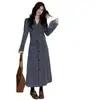 Elegante Conjunto de Blazer con Solapa y Falda para Mujer, Primavera Tallas Grandes, Estilo Coreano, Conjunto de Dos Piezas Adelgazante