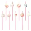 Amazon Fiesta de Acción de Gracias Estilo Ins Calabaza Rosa y Azul Acuarela Tiras Rayadas Decoración para Vasos de Bebida