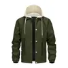 Chaqueta abrigo con capucha para hombre, deportiva, para exteriores, casual, corte holgado, versátil, cintura elástica, bolsillo grande, comercio exterior