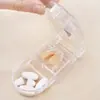 Caja Cortadora de Pastillas Portátil, Divisor de Pastillas de Plástico, Cortador de Pastillas Mini Portátil, Almacenamiento Divisor de Medicamentos
