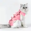 Ropa de Esterilización de Mascotas Transfronteriza, Ropa de Vendaje Anti-Lameduras para Recuperación de Gatos después de Cirugía de Esterilización, Ropa Transpirable para Gatas Destetadas # #