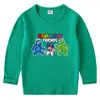 Camiseta de algodón para niños, estilo coreano, primavera y otoño, 2023, cuello redondo, manga larga, para bebés y niños