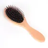 Peine de Masaje de Madera del Fabricante con Cojín de Aire y Púas de Plástico para Desenredar Nudos en Cabello Largo y Corto Peine de Madera Venta Caliente