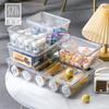 Caixa de armazenamento cosmética transparente caixa organizadora de lanche plástico de mesa com tampa caixa de armazenamento de geladeira de grande capacidade caixa de armazenamento