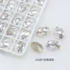Decorações de Unhas de Gelo Triturado Dongzhou, Arte de Unhas com Diamantes Brilhantes, Diamantes de Unha em Formato de Ovo de Pombo, Diamantes de Corte Fogos de Artifício com Fundo Pontiagudo Oval, Diamantes K9 Brilhantes