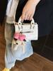 Nueva Mini Bolso Cruzado Pequeño Estilo Coreano Guapo Tela Brillante para Niños Portátil a Mano Labial Llave Bolso Cruzado para Motocicleta Bolso de Mujer