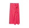 Ropa Europea y Americana Transfronteriza para Mujer Za Aliexpress Venta Caliente Nueva Moda Elegante Falda Midi Decorativa en Capas