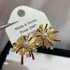 Aretes de Fuegos Artificiales de Perla, Diseño Personalizado, Aretes Exquisitos, Nueva Moda, Versátiles, Aretes Dulces y de Alta Gama para Mujer
