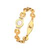 Comercio electrónico transfronterizo AliExpress Amazon Venta caliente Pulsera de acero inoxidable de titanio con números romanos y concha blanca