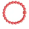 Pulsera Auténtica de Arenisca Roja Imperial Despertar del León Cinnabar, Pulsera Auténtica de Arenisca Oro Morado, Regalo para el Año de Nacimiento, Venta Directa del Fabricante