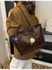 Bolso Tote Transfronterizo 2026 para Viajes Diarios de Mujeres, Nueva Moda Casual Vintage Otoño e Invierno, Bolso Grande de Gran Capacidad para Debajo del Brazo con Textura