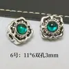 Aleación de plata de Xizang hueca incrustada cuentas de transferencia de nube trasera bicolor cuentas espaciadoras para joyería hecha a mano DIY accesorios de cuentas de juego literario