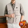 Chaleco Forrado de Polar para Hombre para Ropa de Exterior en Otoño/Invierno, Chaleco de Cuello Alto, Ropa de Exterior Tallas Grandes para Hombre, Chaleco Casual para Jóvenes