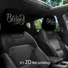 Funda para reposacabezas de coche con patrón de texto, funda para almohada de coche, funda de asiento a prueba de polvo, se puede personalizar con tu propio diseño como funda para reposacabezas y cuello