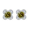 Pendientes de tesoro de color europeo y americano, patrón de moda, combinan con todo, pendientes de plata s925, pendientes de circona de flor de ciruelo, pendientes de las doce piedras de nacimiento