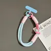 Lanyard de muñeca a juego de color, funda de teléfono corta anti-pérdida, color nuevo de dopamina, alto valor de color, junta de tarjeta de color para hombres y mujeres