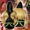 Nova série de aventuras maravilhosas de manjojo japonês de 2022 coletes 3D cosplay animação coletes 3D com capuz